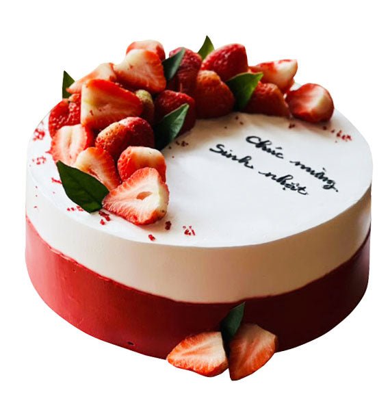 Elegant Strawberry Touch Cake Vietnam