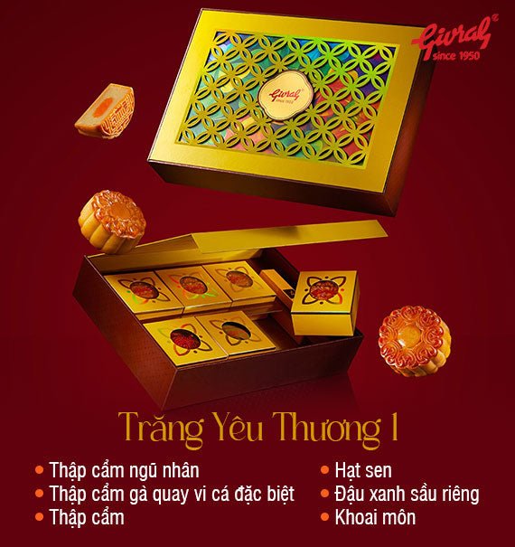 Givral Mooncake Vietnam 2025 Combo Trang Yeu Thuong 1