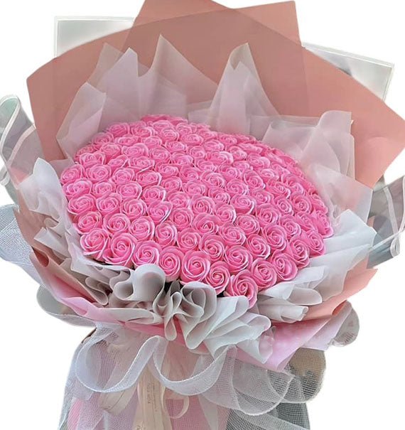 Glamorous Pink Waxed Rose For Mom Vietnam