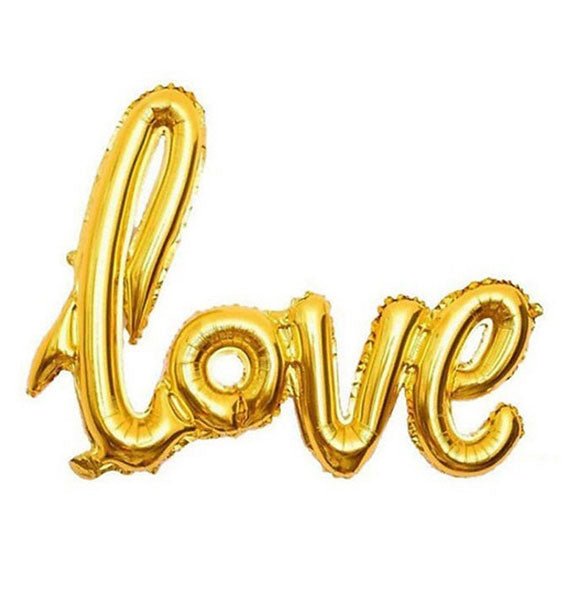 Gold Love Script Foil Balloon Gifts Vietnam
