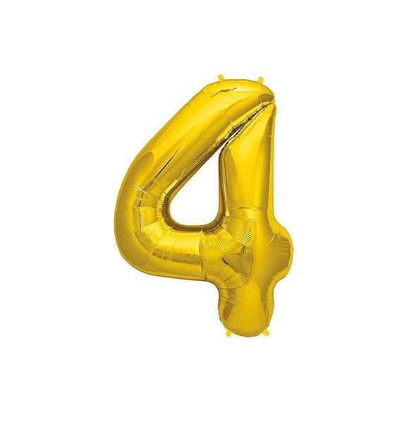 Gold Number 4 Foil Balloon Gifts Vietnam