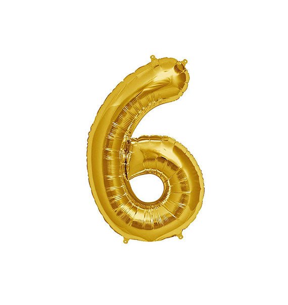 Gold Number 6 Foil Balloon Gifts Vietnam