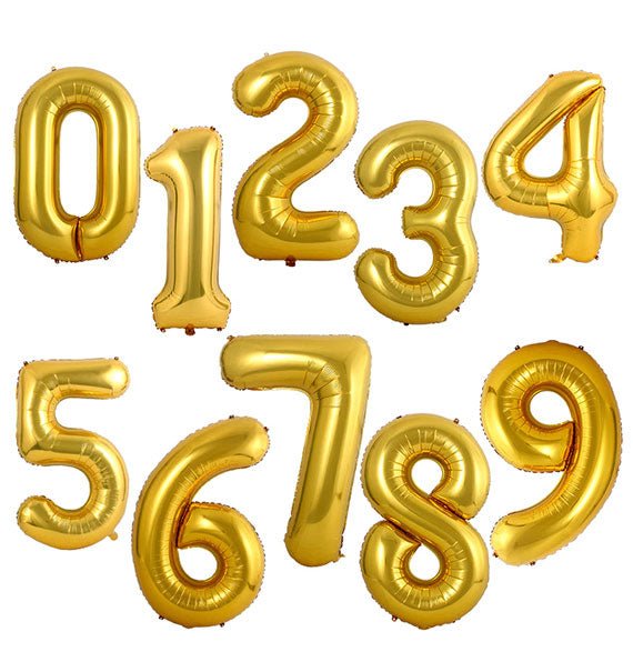 Gold Number Foil Balloons Gifts Vietnam