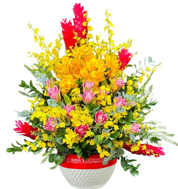 Golden Fortune Flowers Tet Vietnam