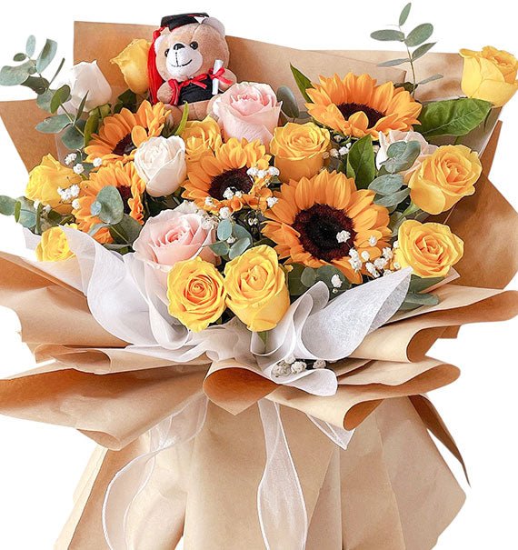 Graduation Flowers With Bear Vietnam