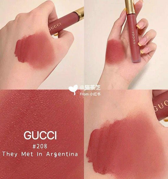 Gucci Rouge À Lèvres Liquide Mat 208 They Met in Argentina On Lip