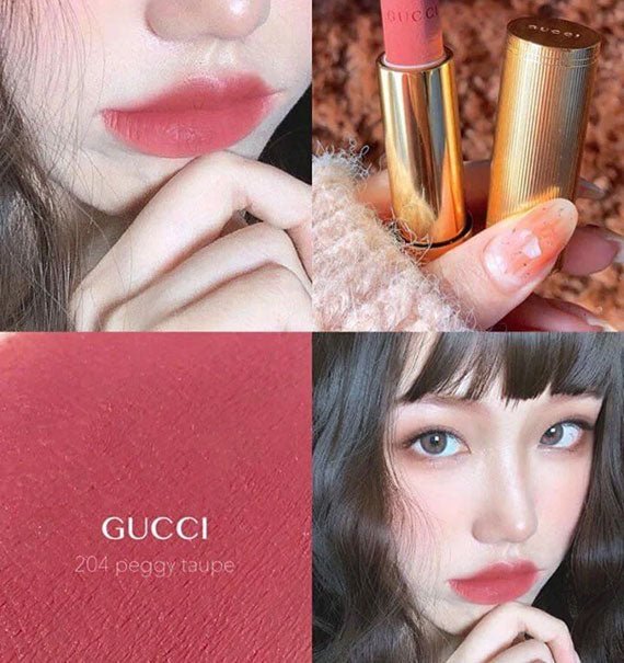 Gucci Rouge À Lèvres Mat 204 Peggy Taupe