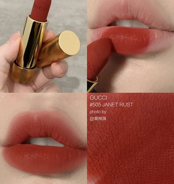 Gucci Rouge À Lèvres Mat 505 Janet Rust On Lip