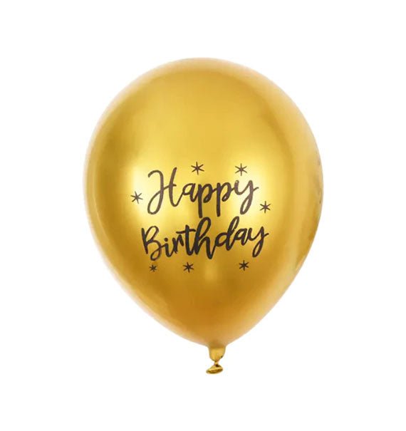 Happy Birthday Printed Gold Latex Balloon Gifts Vietnam
