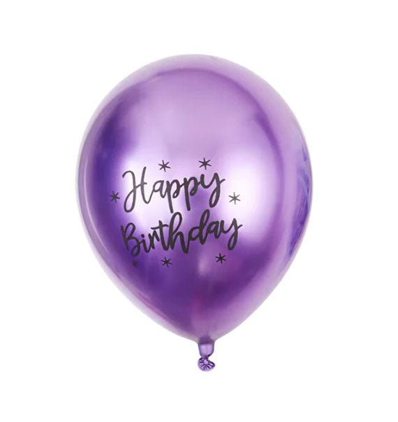 Happy Birthday Printed Purple Latex Balloon Gifts Vietnam
