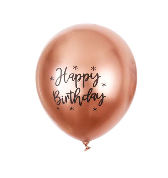 Happy Birthday Printed Rose Gold Latex Balloon Gifts Vietnam