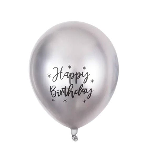 Happy Birthday Printed Silver Latex Balloon Gifts Vietnam