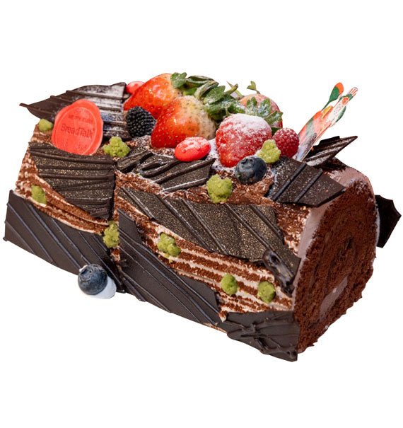 Hazelnut Forest Log Christmas Cake Vietnam