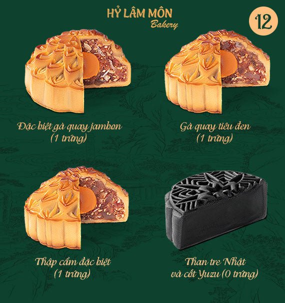 Hy Lam Mon Mooncake Vietnam 2025 Combo 12