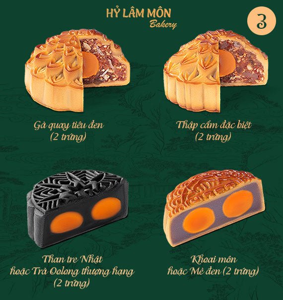 Hy Lam Mon Mooncake Vietnam 2025 Combo 3