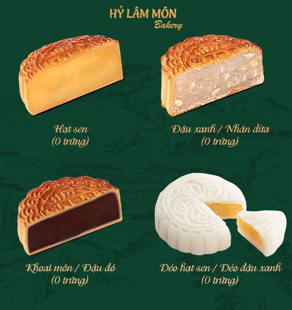 Hy Lam Mon Mooncake Vietnam 2025 Vegetarian Combo