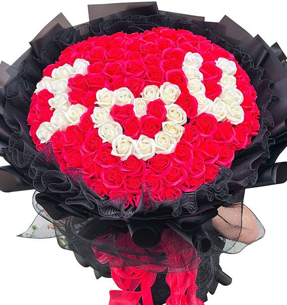 I Love You Waxed Roses Bouquet