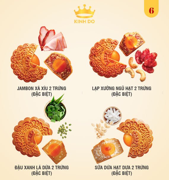 Kinh Do Mooncake Vietnam Combo 6