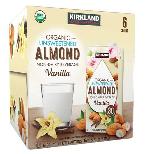 Kirkland Organic Unsweetened Almond Vanilla Milk