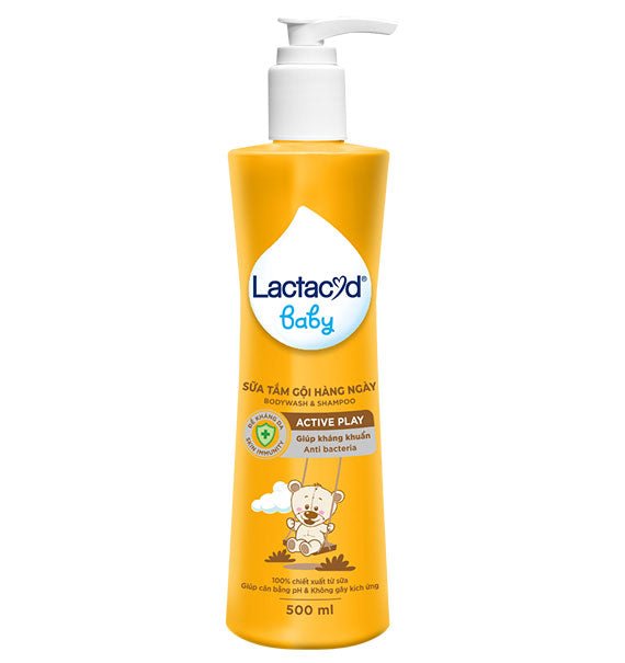 lactacyd baby active play body and hair wash 500ml vietnam