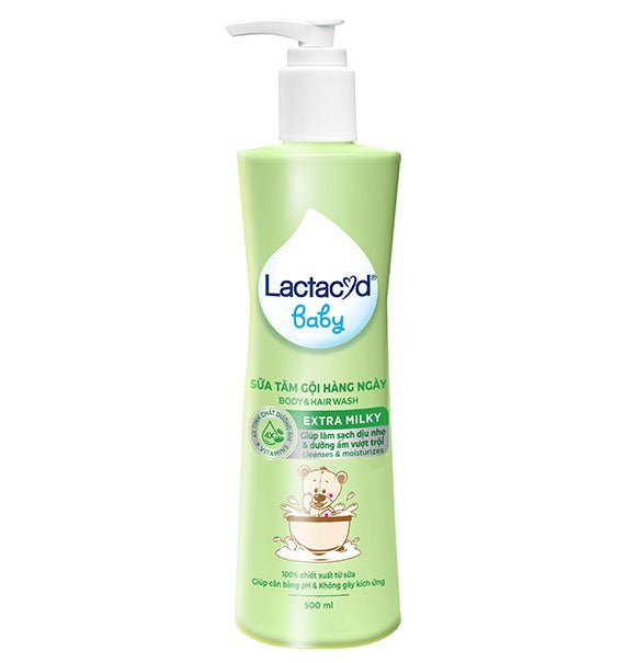 lactacyd baby extra milky body and hair wash 500ml vietnam