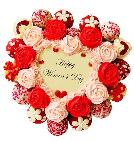 Lady In Red Cake Womens Day Vietnam