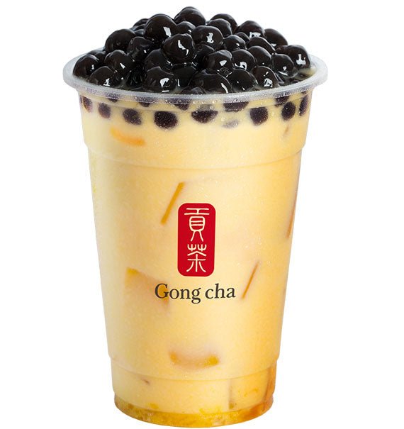 Mango Milk Tea With Black Pearl Gong Cha
