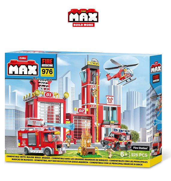 Max Build More Fire Station Building Blocks Toy Vietnam