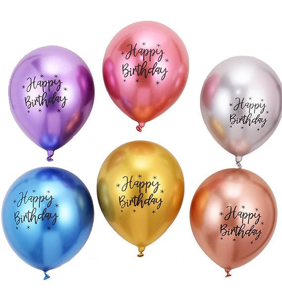 Metallic Happy Birthday Printed Latex Balloons Gifts Vietnam