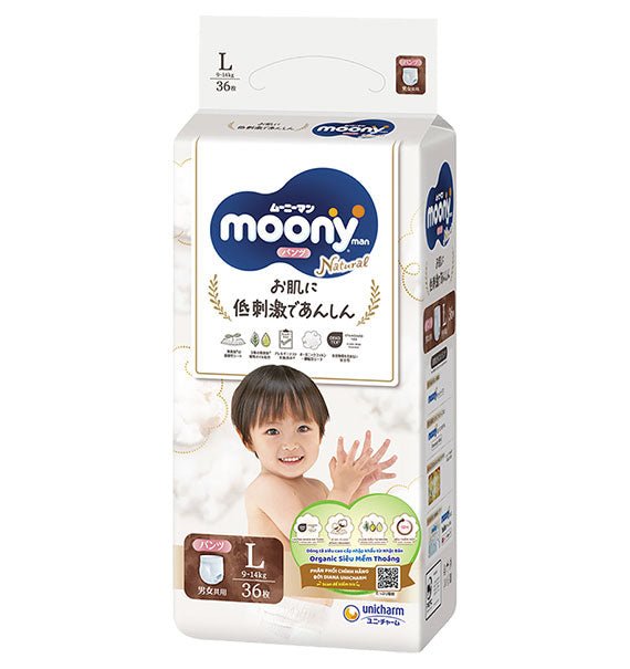 Moony Natural Baby Pants Diapers Size L Vietnam