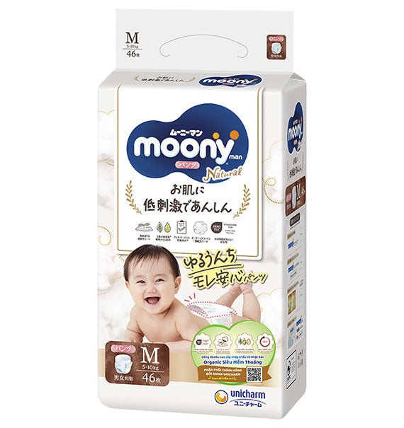 Moony Natural Baby Pants Diapers Size M Vietnam