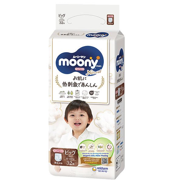 Moony Natural Baby Pants Diapers Size XL Vietnam
