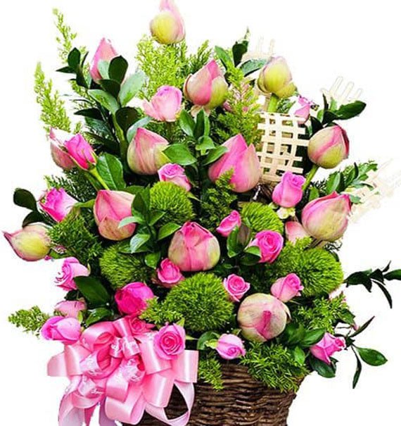 Peaceful Lotus Basket