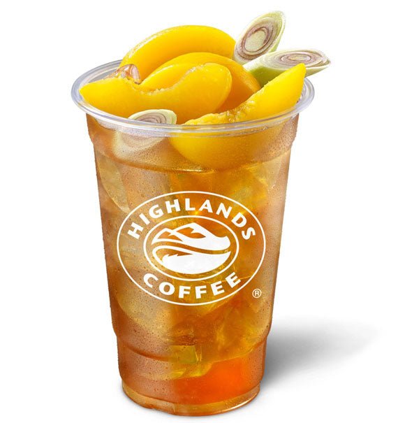 Peach Lemongrass Tea Highlands Coffee