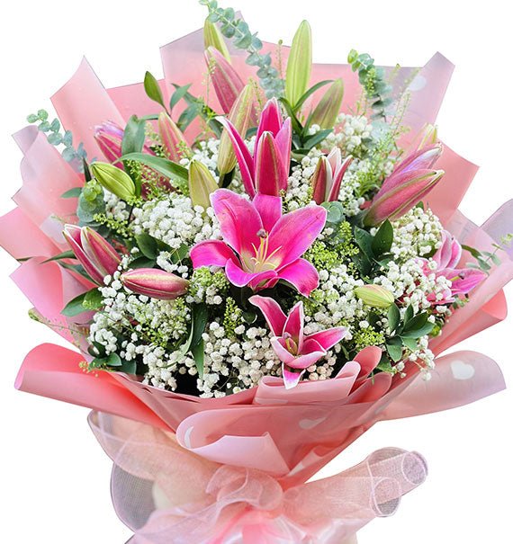 Pink Lilies For Mothers Day Vietnam