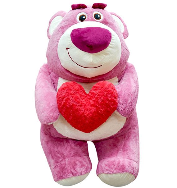 Pink Lotso Teddy Bear Hugging Heart