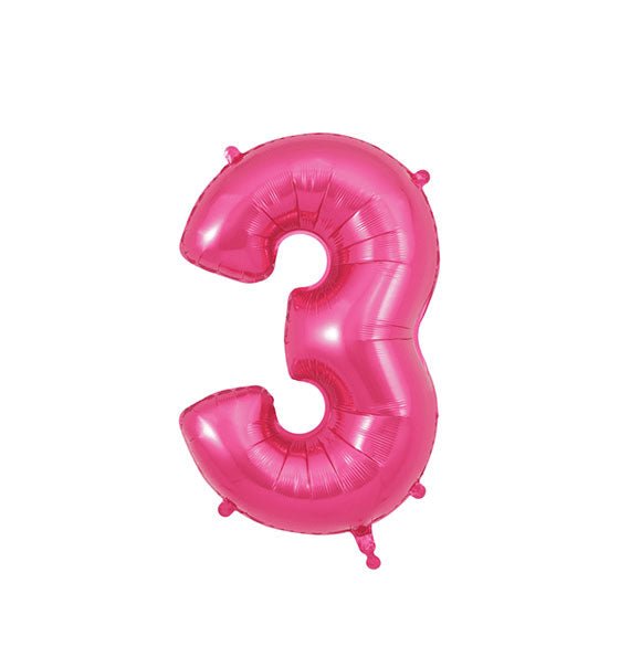 Pink Number 3 Foil Balloon Gifts Vietnam