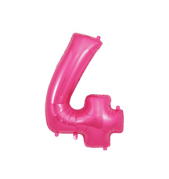 Pink Number 4 Foil Balloon Gifts Vietnam