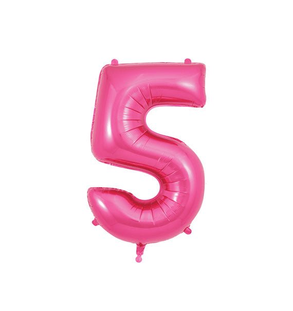 Pink Number 5 Foil Balloon Gifts Vietnam