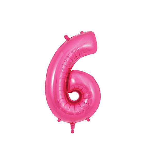 Pink Number 6 Foil Balloon Gifts Vietnam