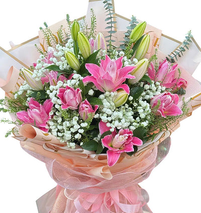 Pink Passion Lilies