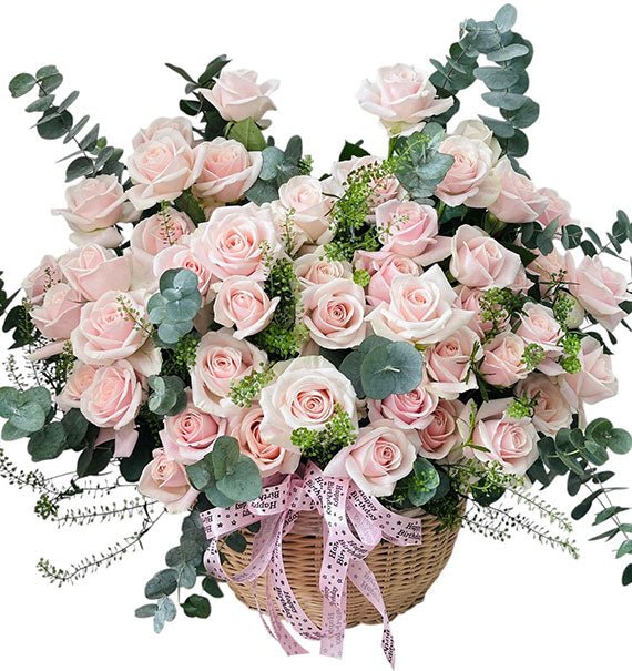 Pink Rose Basket For Womens Day Vietnam