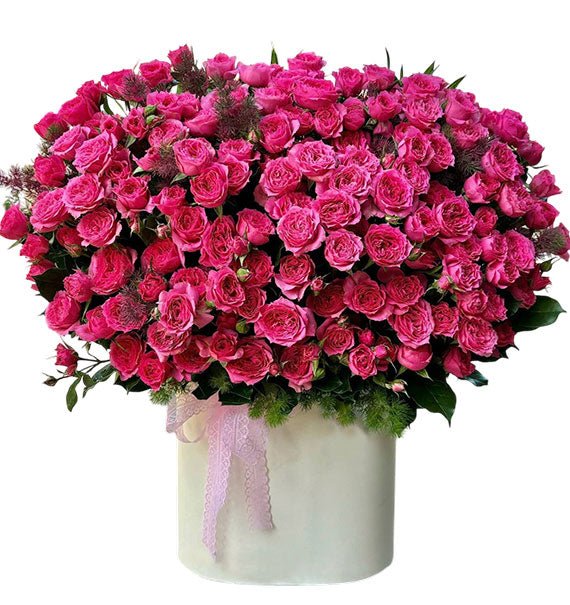 Pink Spray Rose Basket Vietnam