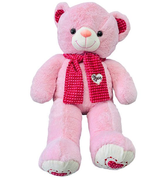 Pink Teddy Bear Wearing A Scarf Gift Vietnam