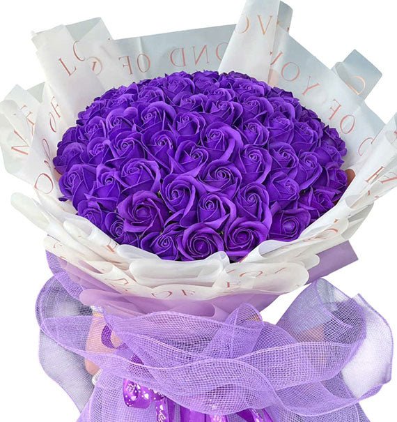 Purple Waxed Roses For Vietnamese Womens Day