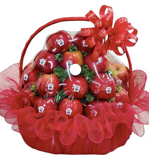 Red Apple Basket For Tet Vietnam