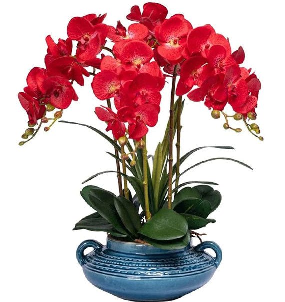 Red Artificial Potted Orchid For Tet Vietnam
