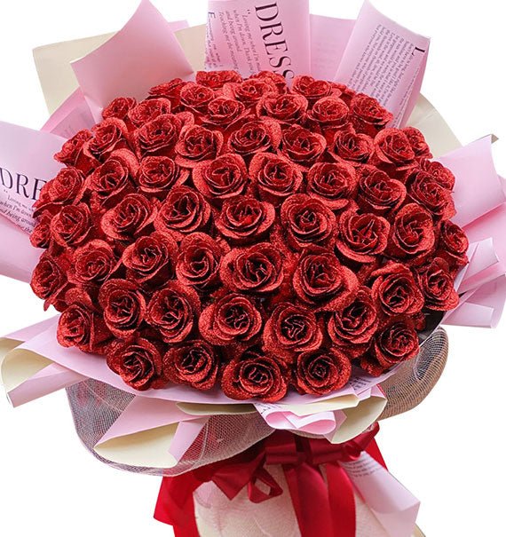 Red Artificial Rose Bouquet For Women’s Day Vietnam