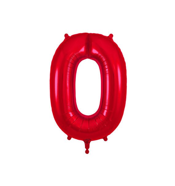 Red Number 0 Foil Balloon Gifts Vietnam