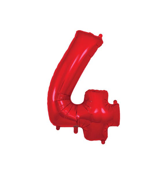 Red Number 4 Foil Balloon Gifts Vietnam